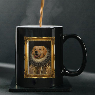 Personalized Dog Gift Idea - Royal Dog's Portrait 6 For Dog Lovers - Black Mug